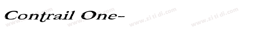 Contrail One字体转换
